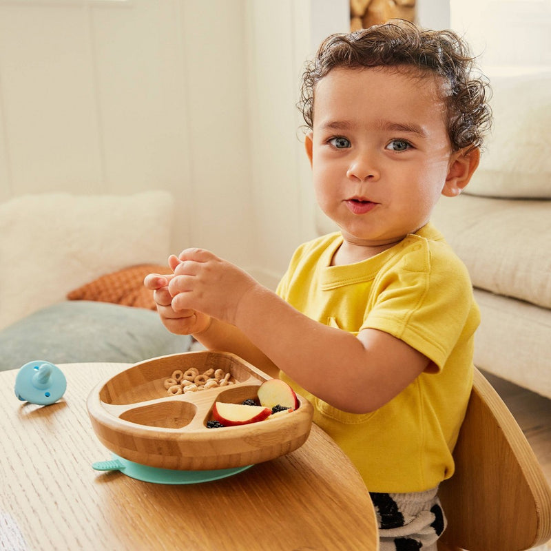 Munchkin Bamboo Divided Suction Dining Plate