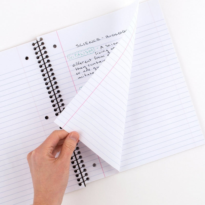 Five Star 1 Subject Wide Ruled Spiral Notebook Blue