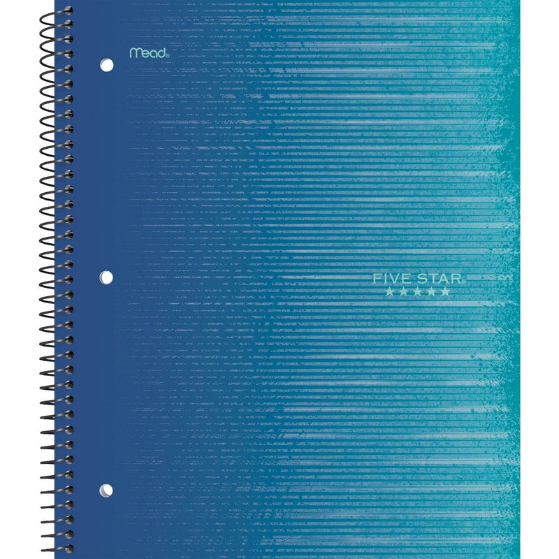 Five Star 1 Subject Wide Ruled Spiral Notebook Blue