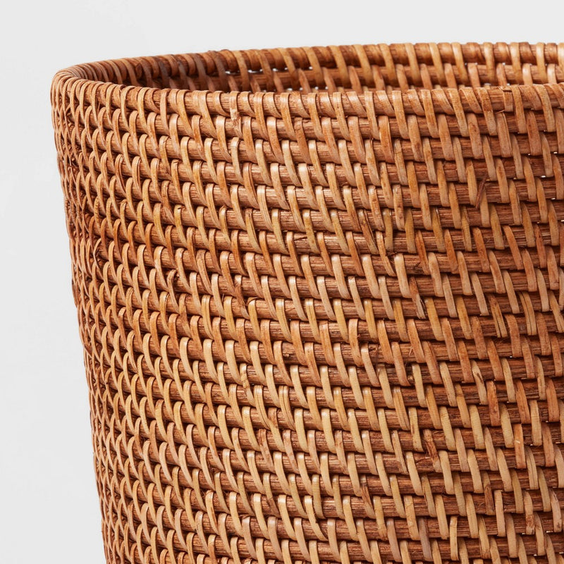 Rattan Wastebasket Light Brown - Threshold