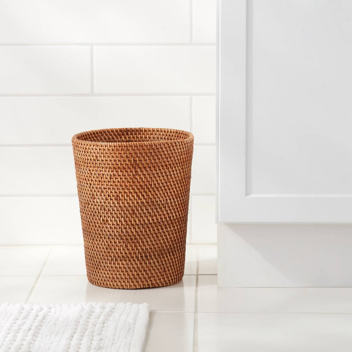 Rattan Wastebasket Light Brown - Threshold
