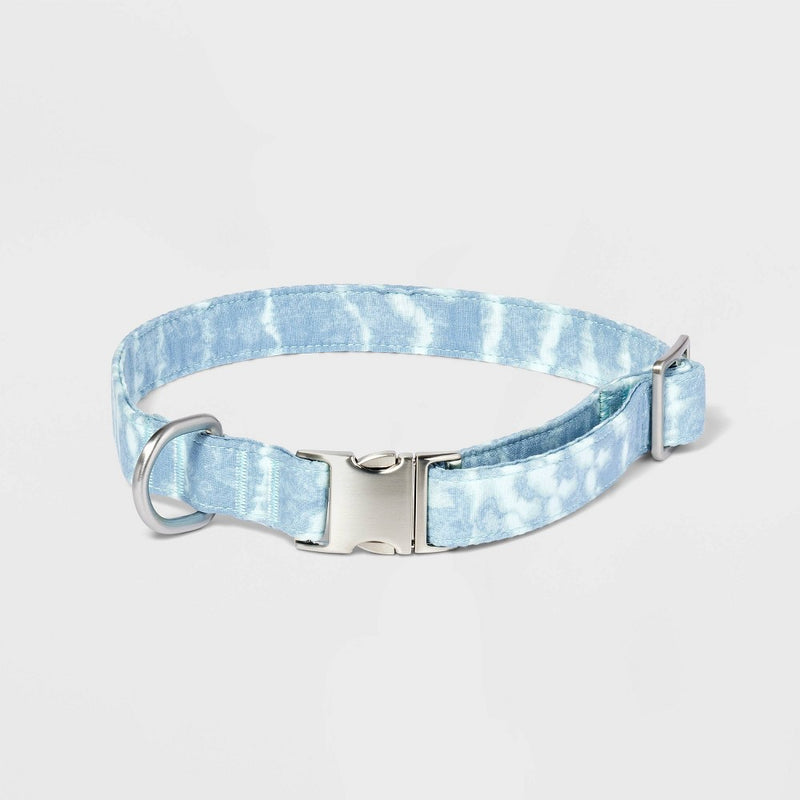 Stripe Fashion Dog Collar - L - Light Blue - Boots & Barkley