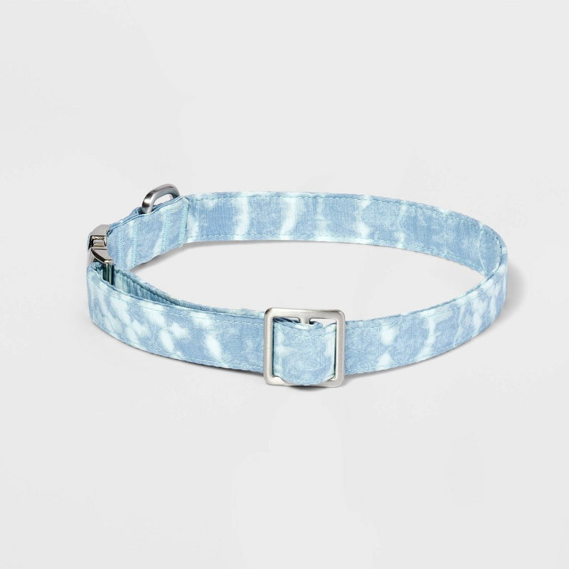 Stripe Fashion Dog Collar - L - Light Blue - Boots & Barkley
