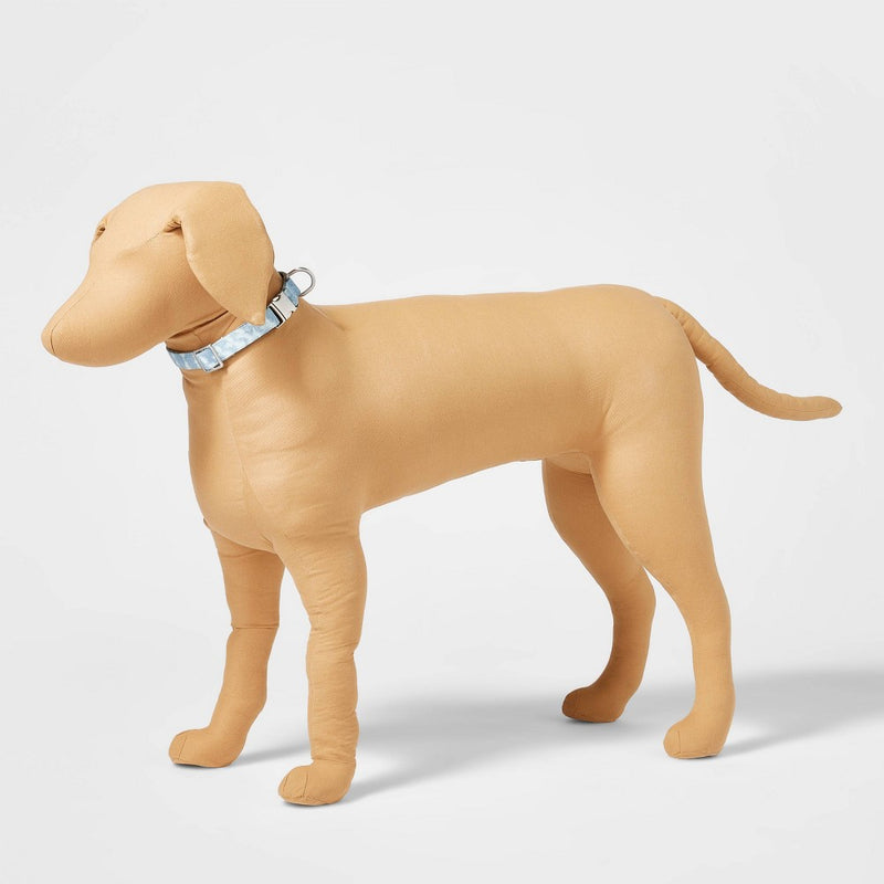 Stripe Fashion Dog Collar - L - Light Blue - Boots & Barkley