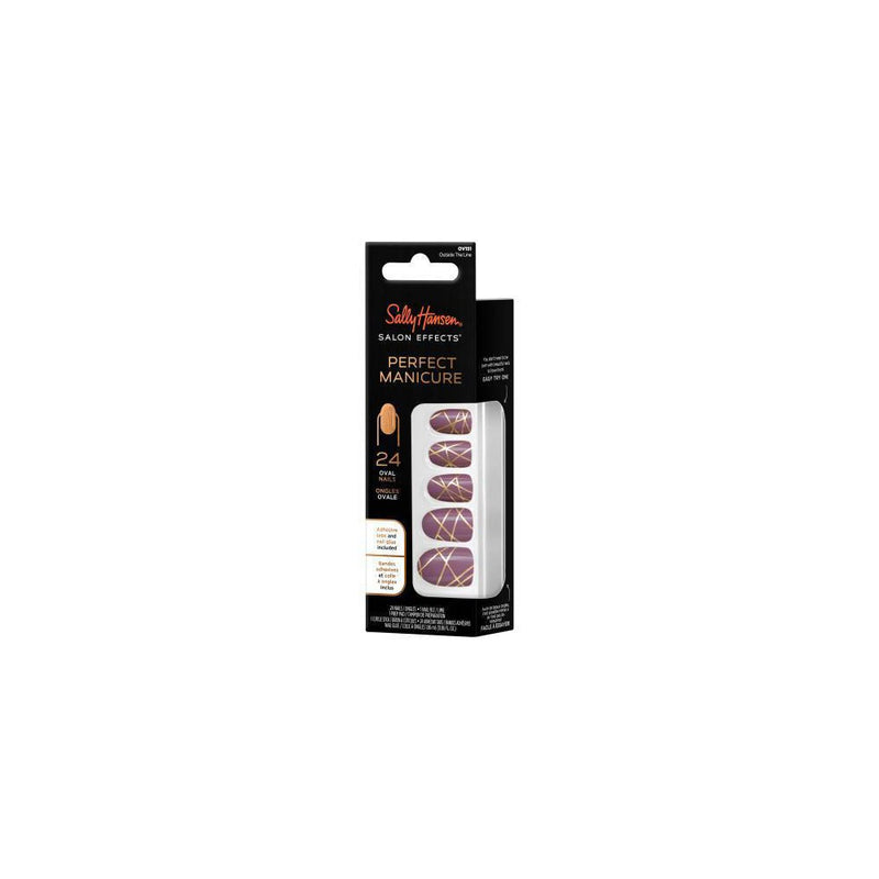 Sally Hansen Salon Effects Perfect Manicure Press on Nails Kit - Oval - Outside the Line - 24ct