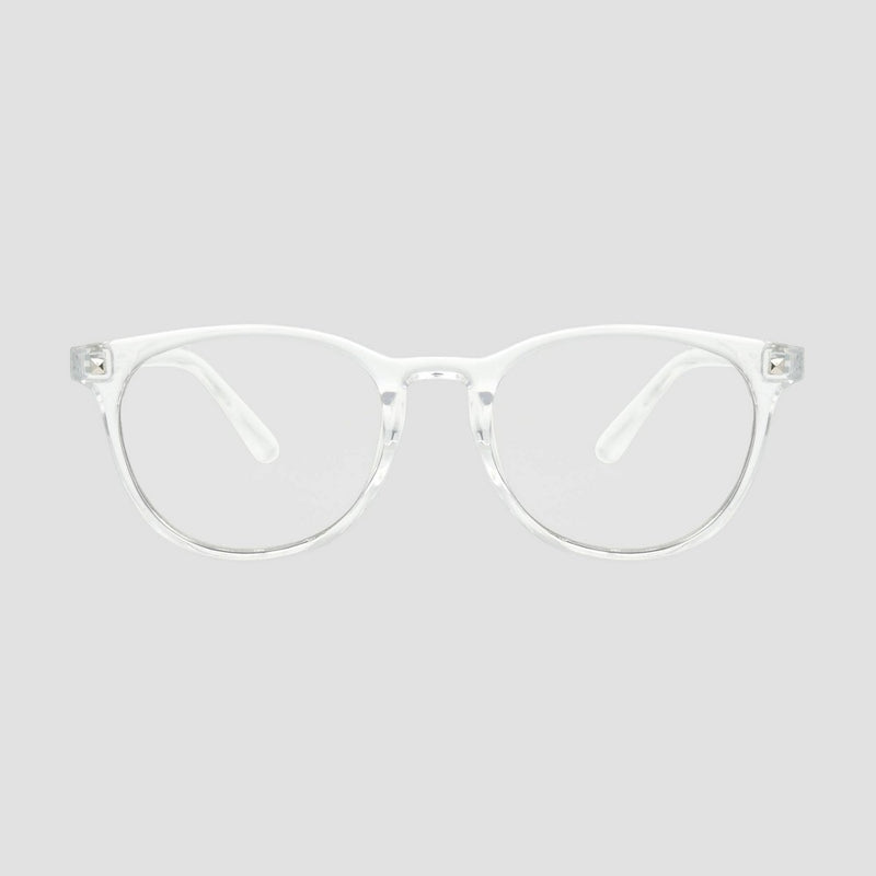 Men's Crystal Clear Blue Light Filtering Square Glasses - Original Use Clear
