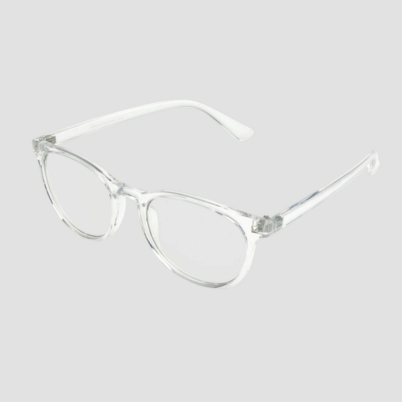 Men's Crystal Clear Blue Light Filtering Square Glasses - Original Use Clear
