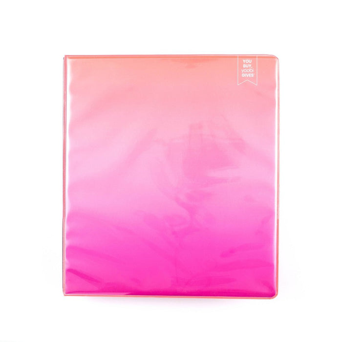 1" Ring Binder Pink Ombre - Yoobi