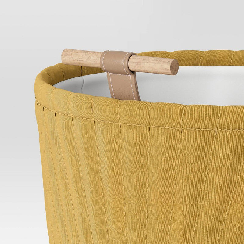 Large Quilted Kids' Storage Basket Yellow - Pillowfort