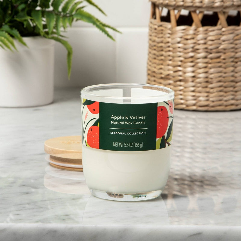 Fall & Winter Candle - Apple & Vetiver - 5.5oz - Everspring