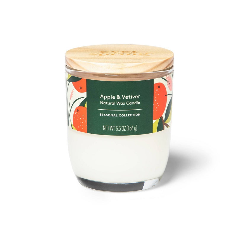 Fall & Winter Candle - Apple & Vetiver - 5.5oz - Everspring