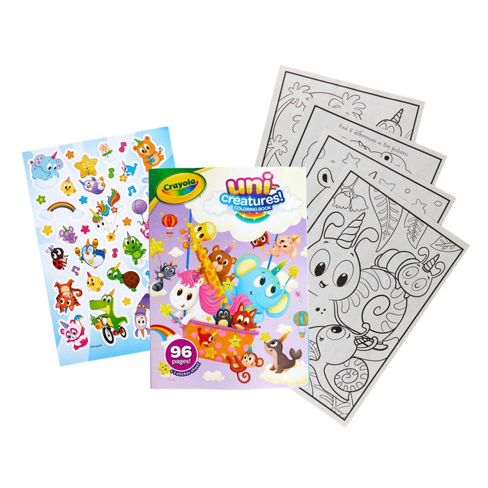 Crayola 96pg Uni-Creatures Coloring Book with Sticker Sheet