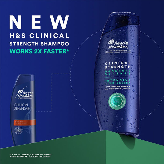 Head & Shoulders Clinical Strength Anti-Dandruff Shampoo for Intensive Itch Relief from Malassezia with 1% Selenium Sulfide - 13.5 fl oz