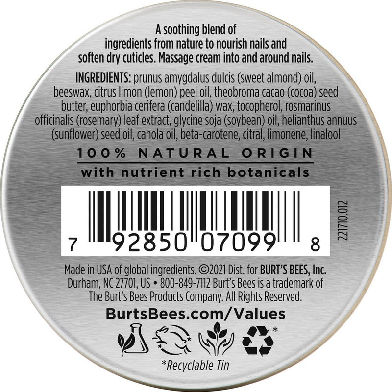 Burt's Bees Lemon Butter Cuticle Cream - 0.6oz