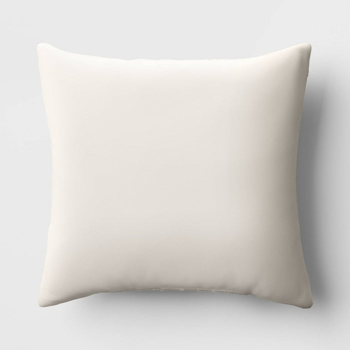 Textural Solid Square Throw Pillow Off-White - Threshold