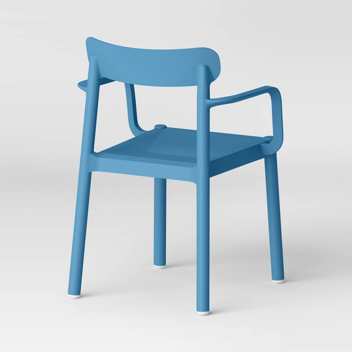 Elba Outdoor Patio Dining Chair Stacking Chair Blue - Room Essentials (LOCAL PICKUP ONLY)