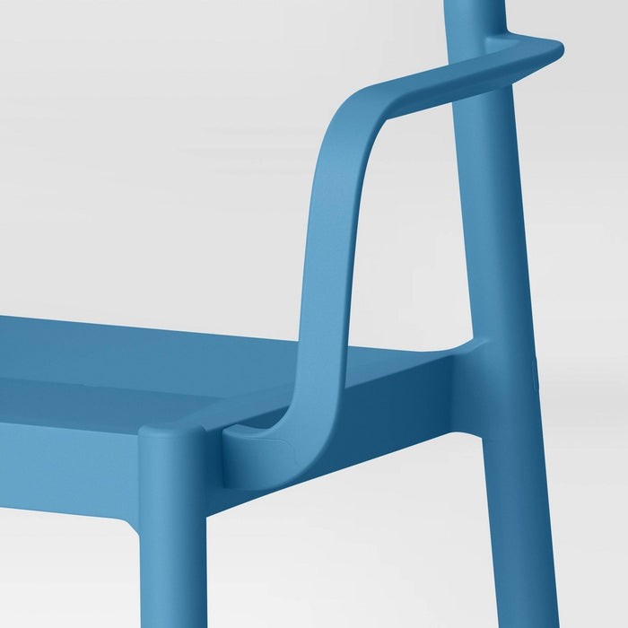 Elba Outdoor Patio Dining Chair Stacking Chair Blue - Room Essentials (LOCAL PICKUP ONLY)