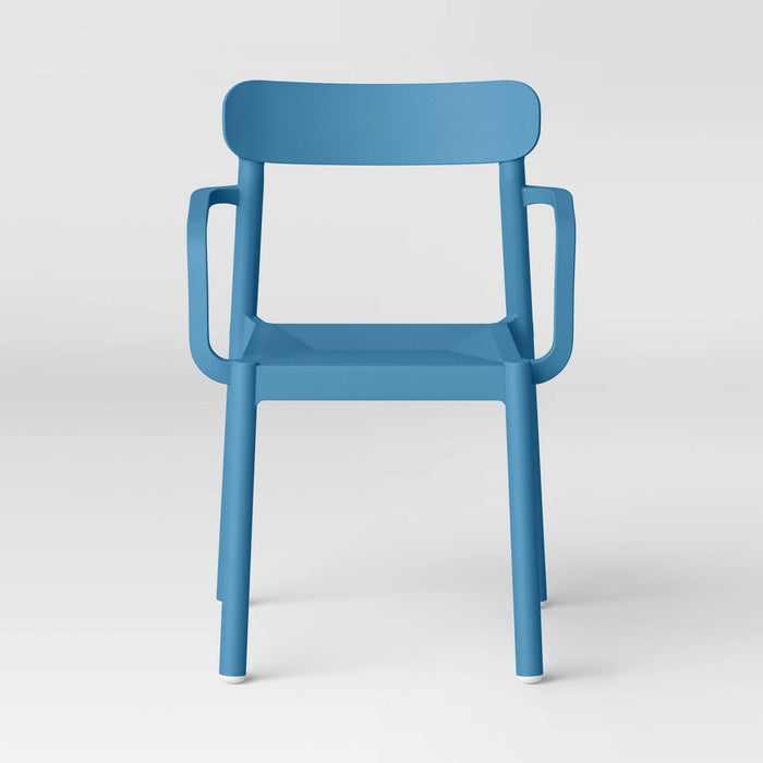 Elba Outdoor Patio Dining Chair Stacking Chair Blue - Room Essentials (LOCAL PICKUP ONLY)