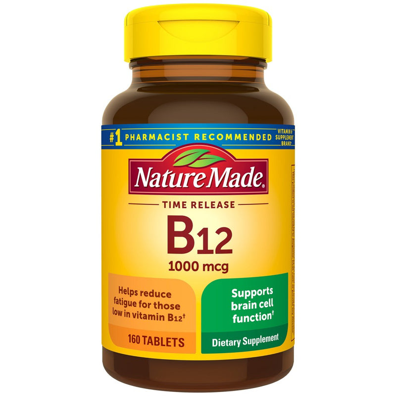 Nature Made Vitamin B12 1000 mcg, Energy Metabolism Support, Vitamin B 12 Time Release Tablets - 160ct