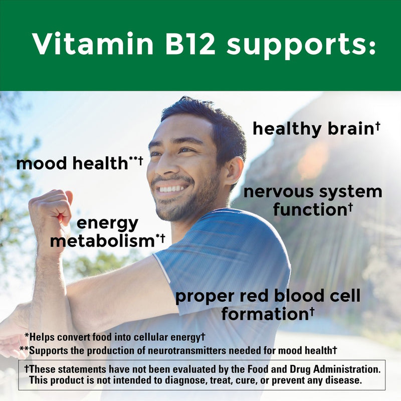 Nature Made Vitamin B12 1000 mcg, Energy Metabolism Support, Vitamin B 12 Time Release Tablets - 160ct