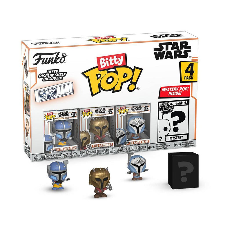Funko Bitty POP! Star Wars The Mandalorian Heavy Mandalorian Figures 4pk STYLE MAY VERY