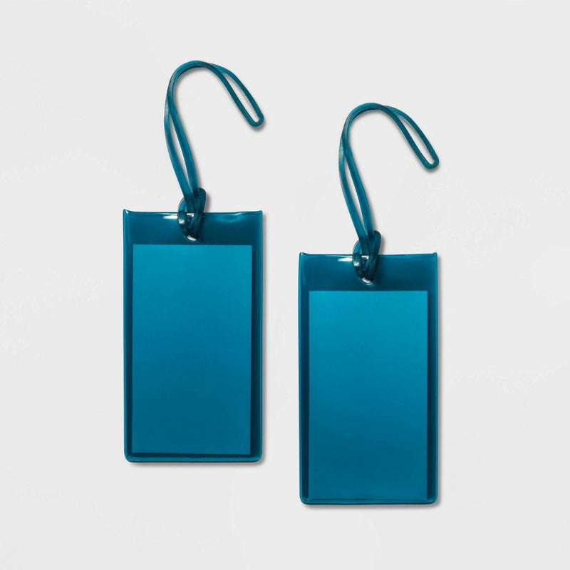 2pk Jelly Luggage Tag Teal - Open Story