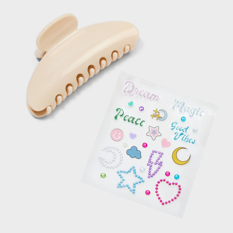 DIY Claw Hair Clip Stickers Kit - Wild Fable Ivory