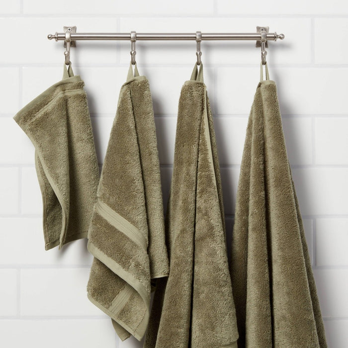 Total Fresh Antimicrobial Hand Towel Olive Green - Threshold