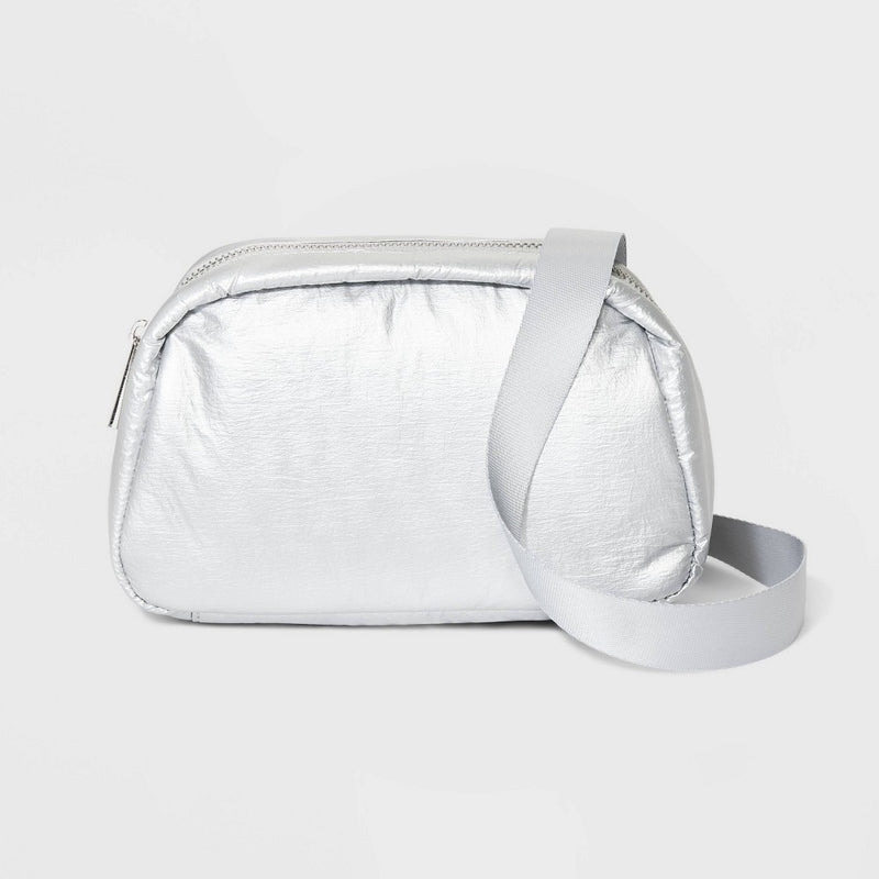 Dome Camera Crossbody Bag - A New Day Silver
