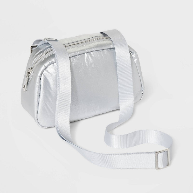 Dome Camera Crossbody Bag - A New Day Silver