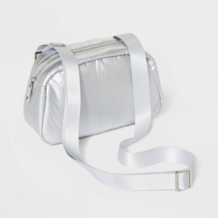Dome Camera Crossbody Bag - A New Day Silver