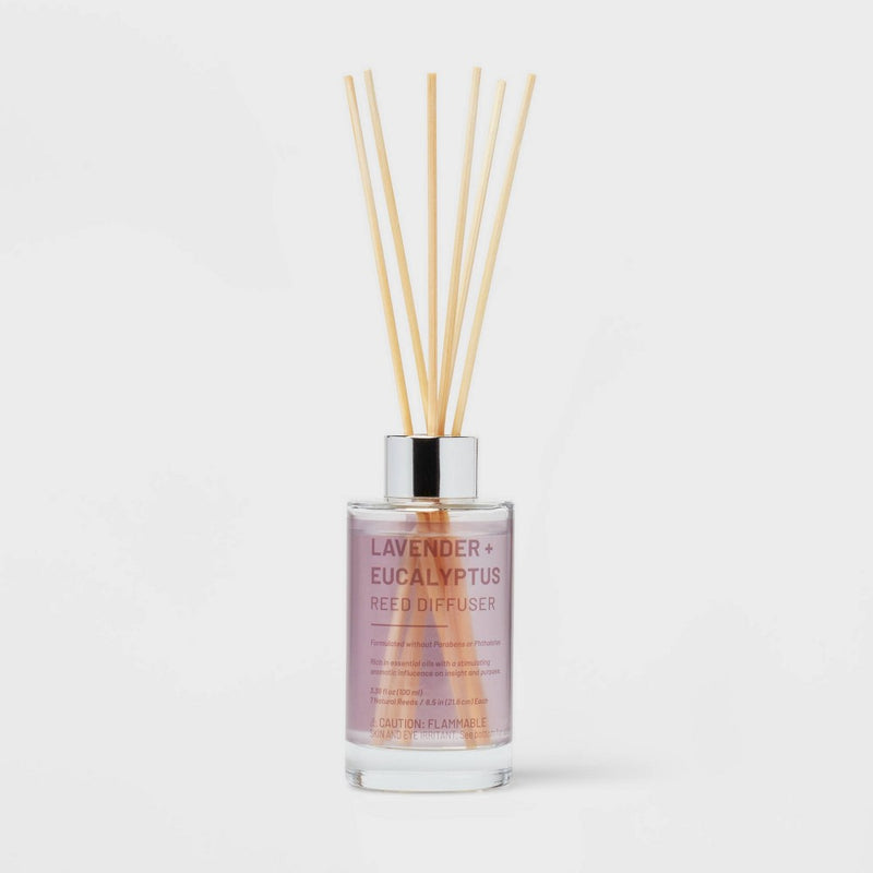 100ml Glass Reed Diffuser Lavender & Eucalyptus - Threshold