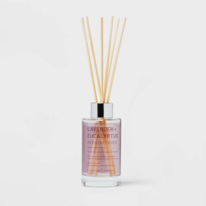 100ml Glass Reed Diffuser Lavender & Eucalyptus - Threshold