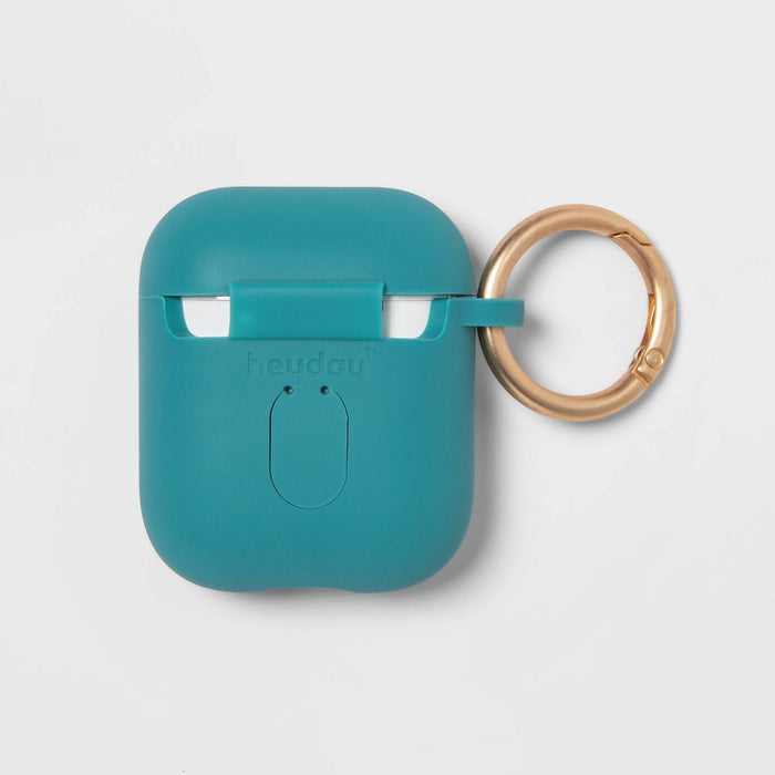 Apple AirPods (1/2 Generation) Silicone Case with Clip - heyday Bright Teal
