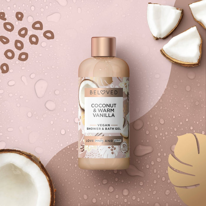 Beloved Mini Shower & Bath Gel - Coconut & Warm Vanilla - Travel Size - 3 fl oz
