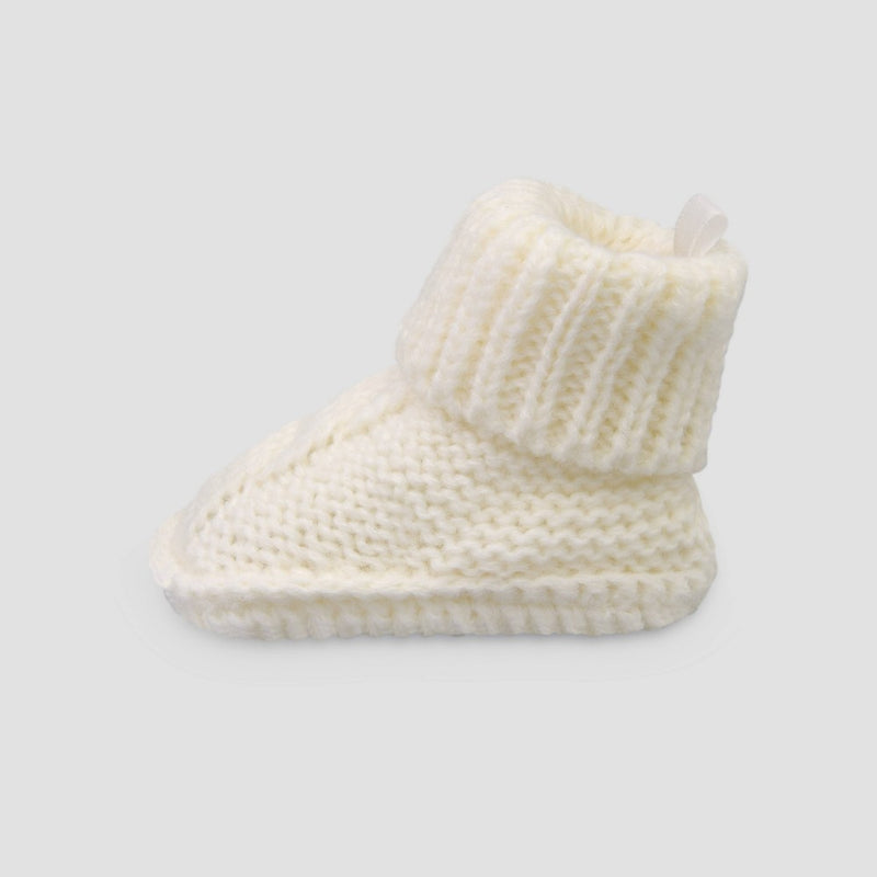 Carter's Just One You Baby Cable Knitted Slippers - Off-White