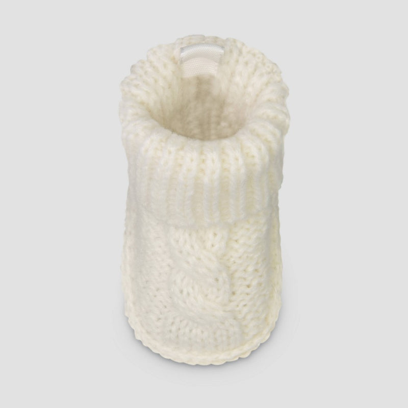 Carter's Just One You Baby Cable Knitted Slippers - Off-White