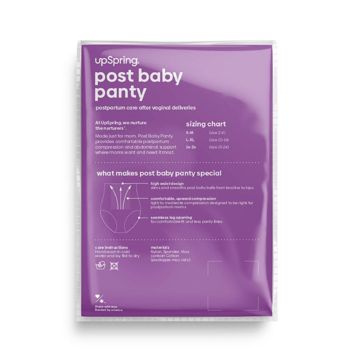 UpSpring Post Baby Panty Postpartum Recovery Underwear - Black - S/M