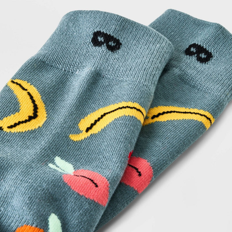 Pair of Thieves Men's Fruits Cushion Crew Socks - Gray 6-12
