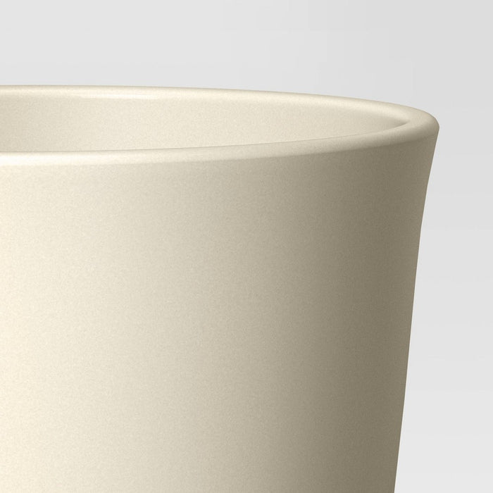 Aesthetic Plastic Indoor Outdoor Planter Pot Sour Cream 12.7"x12.7" - Threshold