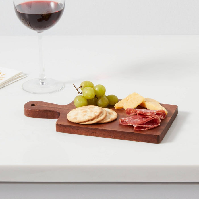 10" x 5" Wooden Single Serve Mini Cheese Board - Threshold