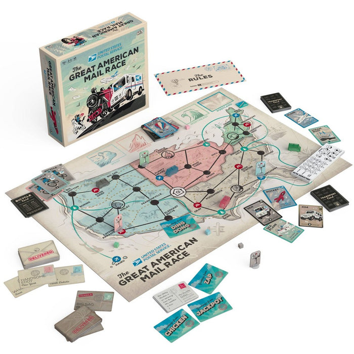 Big Potato USPS The Great American Mail Race Board Game
