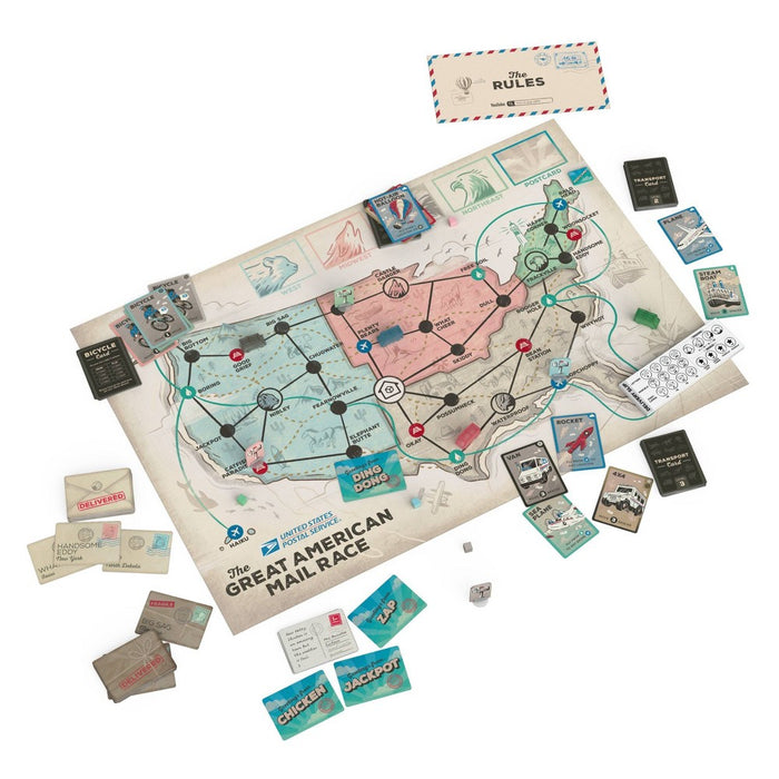 Big Potato USPS The Great American Mail Race Board Game