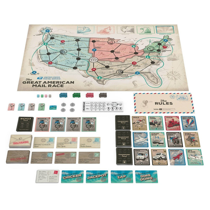 Big Potato USPS The Great American Mail Race Board Game