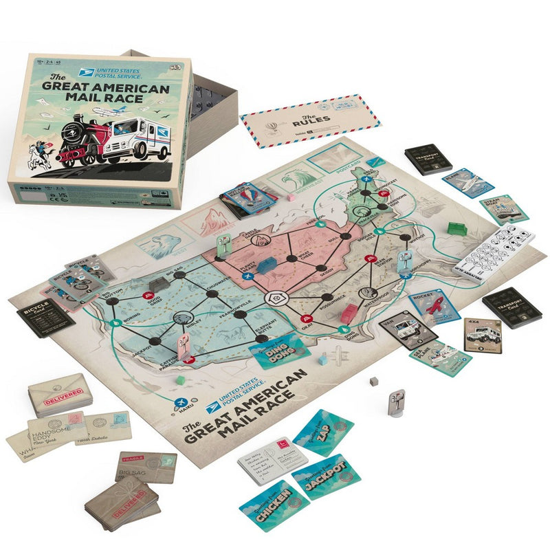 Big Potato USPS The Great American Mail Race Board Game