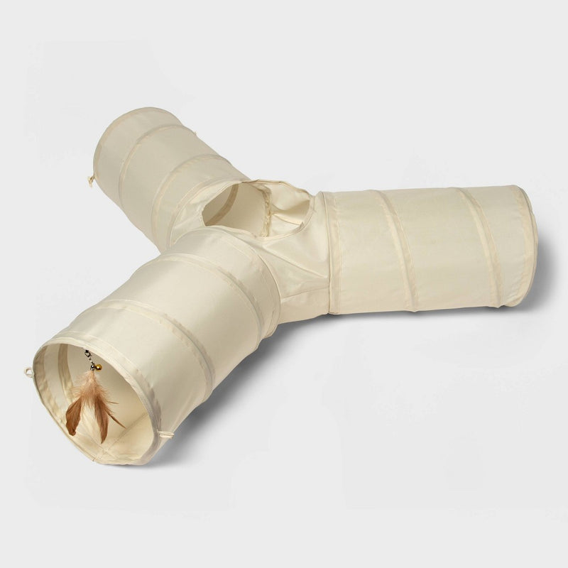 Triple Tunnel for Cats - Beige - Boots & Barkley