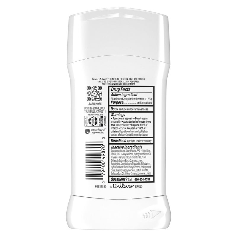 Degree Unlimited Invisible Solid 96-Hour Antiperspirant & Deodorant Stick - Clean - Fruity Scent - 2.7oz