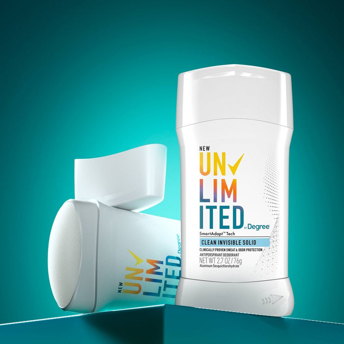 Degree Unlimited Invisible Solid 96-Hour Antiperspirant & Deodorant Stick - Clean - Fruity Scent - 2.7oz