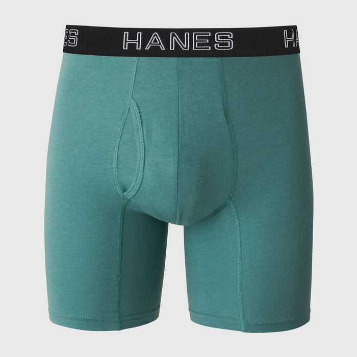 Hanes Originals Premium Men's Cotton Modal Stretch Comfort Flex Fit Boxer Briefs - Green XL