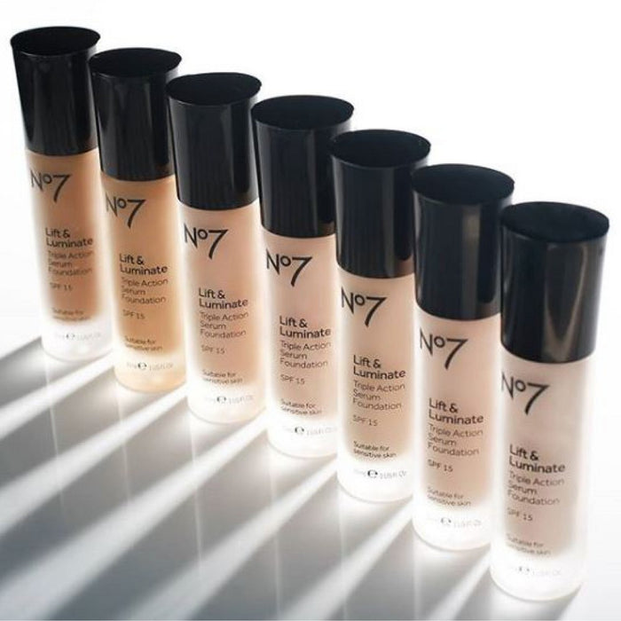 No7 Lift & Luminate Triple Action Serum Foundation - 09 Deeply Honey - 1 fl oz